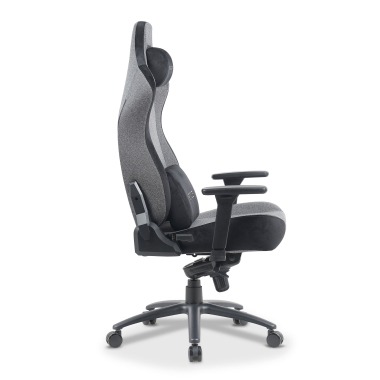 gamestoel grijs forge stof 3d verstelbare armleuningen lumbale en cervicale kussen hoofdsteun 10