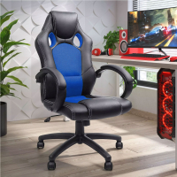 Gamestoel Racer, sportief ontwerp, gevoerd