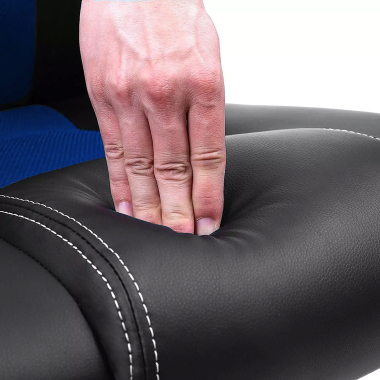 gamestoel blauw racer kunstleder vaste armleuningen 5
