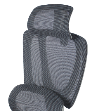 ergonomische bureaustoel wit grijs essenza netstof mesh 3d verstelbare armleuningen dubbele lumbale steun hoofdsteun 13