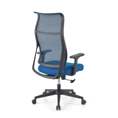ergonomische bureaustoel blauw stay netstof mesh beweegbare armleuningen 6