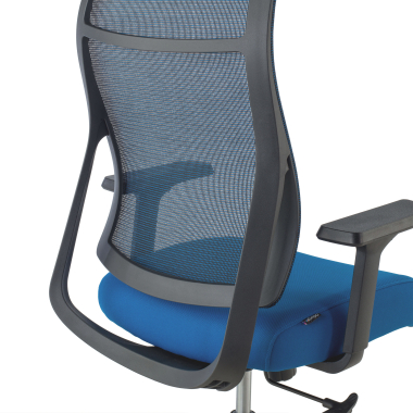 ergonomische bureaustoel blauw stay netstof mesh beweegbare armleuningen 3