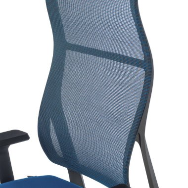 ergonomische bureaustoel blauw stay netstof mesh beweegbare armleuningen 9