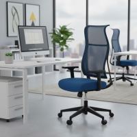 Ergonomische bureaustoel Stay, kantelbare rugleuning, gestoffeerde zitting