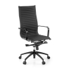 Design bureaustoel Brenton, hoge rugleuning, zwarte structuur, kunstleer