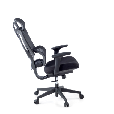 ergonomische bureaustoel zwart essenza netstof mesh 3d verstelbare armleuningen dubbele lumbale steun hoofdsteun 9
