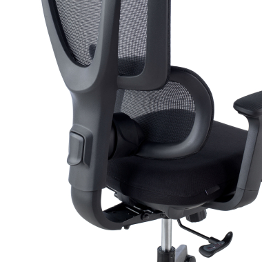 ergonomische bureaustoel zwart essenza netstof mesh 3d verstelbare armleuningen dubbele lumbale steun hoofdsteun 7