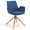 Scandinavische stoel Glamm, houten poten, gestoffeerd