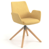 Scandinavische stoel Glamm, houten poten, gestoffeerd