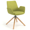 Scandinavische stoel Glamm, houten poten, gestoffeerd