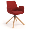 Scandinavische stoel Glamm, houten poten, gestoffeerd