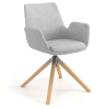 Scandinavische stoel Glamm, houten poten, gestoffeerd