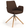 Scandinavische stoel Glamm, houten poten, gestoffeerd