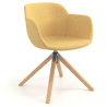 Kantinestoel Laure, 4 poten, metalen frame, gestoffeerd