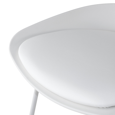 bureaukruk wit hocker metalen poten kunstleder zonder armleuningen 8