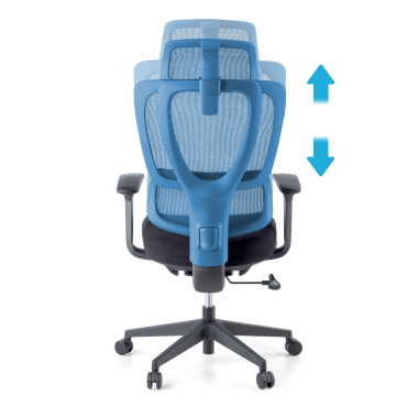 ergonomische bureaustoel zwart essenza netstof mesh 3d verstelbare armleuningen dubbele lumbale steun hoofdsteun 4