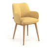 Scandinavische Stoel Nora, Houten poten, Gecertificeerd
