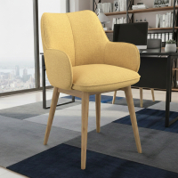 Scandinavische Stoel Nora, Houten poten, Gecertificeerd