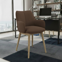 Scandinavische Stoel Nora, Houten poten, Gecertificeerd
