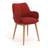 Scandinavische Stoel Nora, Houten poten, Gecertificeerd