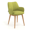 Scandinavische Stoel Nora, Houten poten, Gecertificeerd