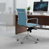 Design Bureaustoel Brenton, stalen frame, met lage rugleuning