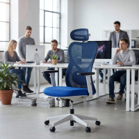 Bureaustoel Fusion White, lendensteun