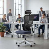 Bureaustoel Fusion White, lendensteun