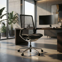 Luxe bureaustoel Yanet, aluminium frame, synchroonmechanisme