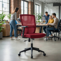 Bureaustoel Pivot, draaistoel, verstelbare armleuningen, Mesh bekleding
