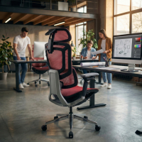 Ergonomische Bureaustoel Valkyr, zelfaanpassende rugleuning