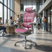 Ergonomische bureaustoel Ergohuman Elite, luxueus, wit frame