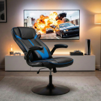 Relaxfauteuil Gaming Arcadia met opklapbare armleuningen en 360º draaibare basis
