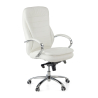 Directiestoel Atenas, stalen frame, leer