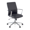 Luxe bureaustoel Belfast met lage rugleuning, aluminium armleuningen, kunstleer