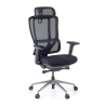 Ergonomische bureaustoel AeroFlow black, met hoofdsteun, synchroonmechanisme