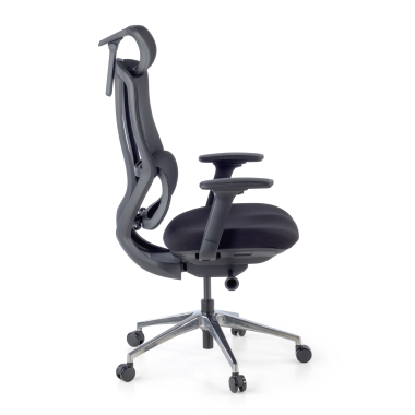 ergonomische bureaustoel zwart aeroflow zwarte structuur netstof mesh 3d verstelbare armleuningen dubbele lumbale steun hoofdsteun 9