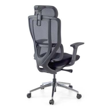 ergonomische bureaustoel zwart aeroflow zwarte structuur netstof mesh 3d verstelbare armleuningen dubbele lumbale steun hoofdsteun 11
