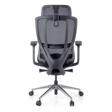 ergonomische bureaustoel zwart aeroflow zwarte structuur netstof mesh 3d verstelbare armleuningen dubbele lumbale steun hoofdsteun 12