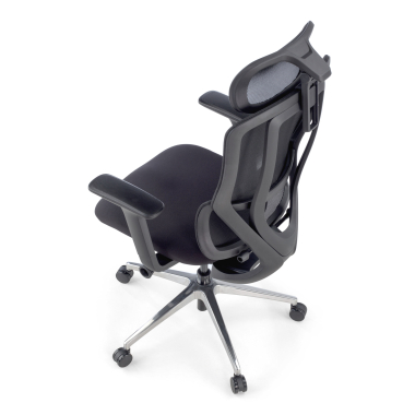 ergonomische bureaustoel zwart aeroflow zwarte structuur netstof mesh 3d verstelbare armleuningen dubbele lumbale steun hoofdsteun 13