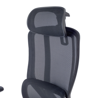 ergonomische bureaustoel zwart aeroflow zwarte structuur netstof mesh 3d verstelbare armleuningen dubbele lumbale steun hoofdsteun 10