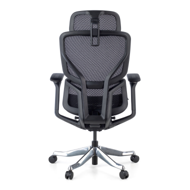 ergonomische bureaustoel zwart aerofit zwart frame netstof mesh 4d verstelbare armleuningen dubbele lumbale steun hoofdsteun 7