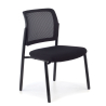 Bezoekersstoel Hermes, 4-poots onderstel, brede zitting, mesh rugleuning