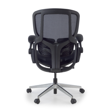 ergonomische bureaustoel zwart erghos one zonder hoofdsteun netstof mesh 3d verstelbare armleuningen dubbele lumbale steun 6
