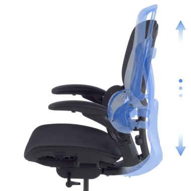 ergonomische bureaustoel zwart erghos one zonder hoofdsteun netstof mesh 3d verstelbare armleuningen dubbele lumbale steun 9