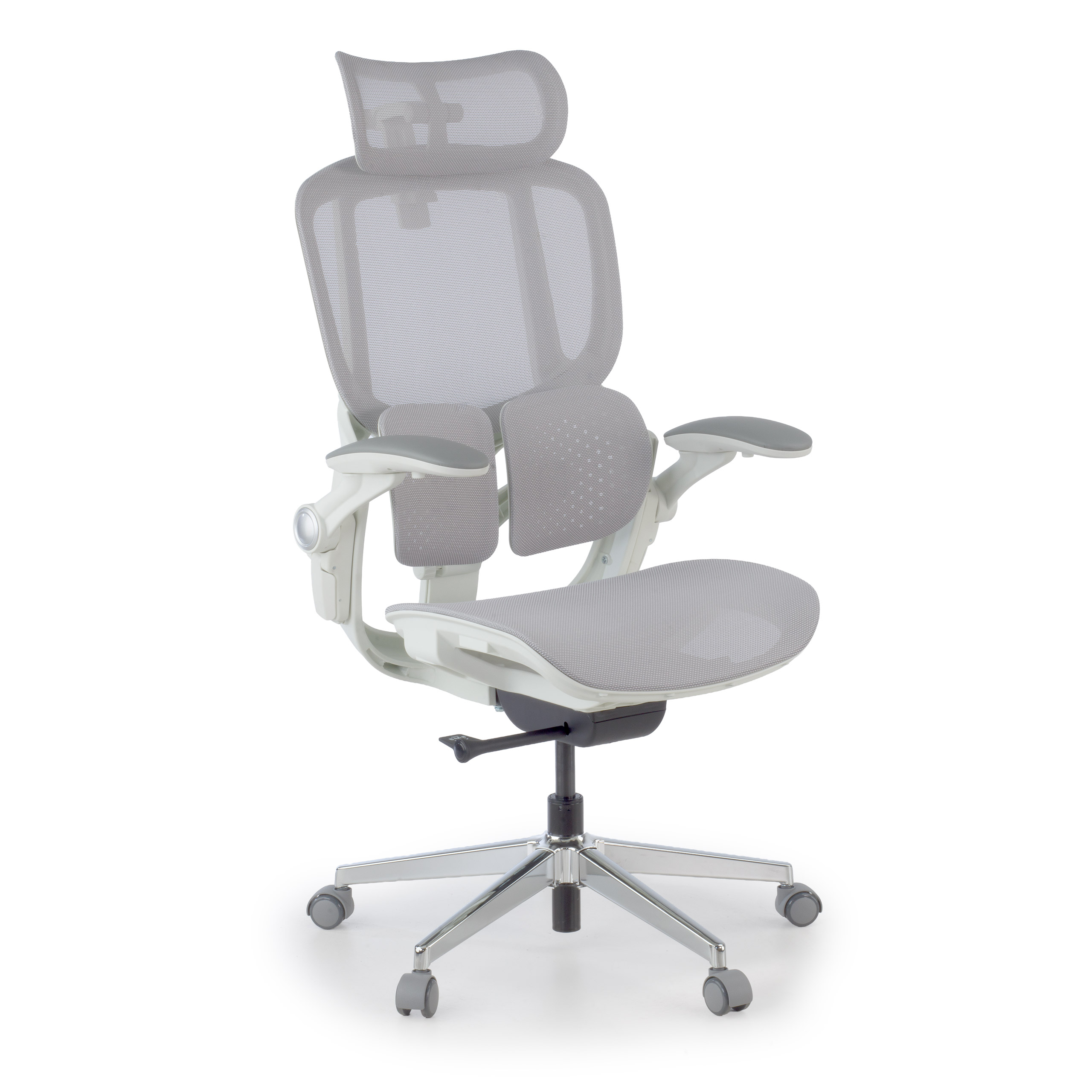Ergonomische stoel met hoofdsteun Erghos One, orthopedisch, dubbele lendensteun