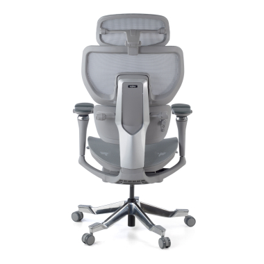 ergonomische bureaustoel grijs erghos x4 pro netstof mesh 6d verstelbare armleuningen dubbele lumbale steun hoofdsteun uitschuifbare voetensteun 10