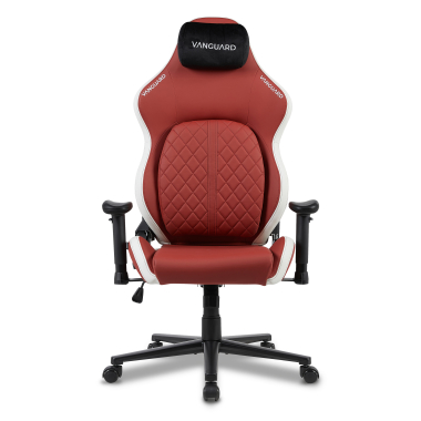 gamestoel wit rood vanguard kunstleder beweegbare armleuningen hoofdsteun kussen hoofdsteun 9