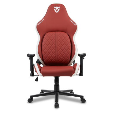 gamestoel wit rood vanguard kunstleder beweegbare armleuningen hoofdsteun kussen hoofdsteun 3