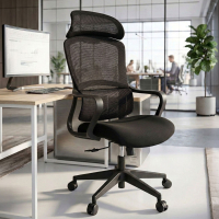 Ergonomische bureaustoel Nebula, met rugsteun